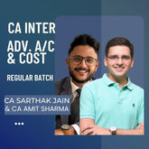 CA Inter Adv. Acc & Cost | Regular Batch Combo By CA Sarthak Jain & CA Amit Sharma | For Jan 26 & May 26 Exams